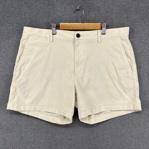 GOODTHREADS Mens Khaki Chino Shorts Size 36 Flat Front Casual Summer
